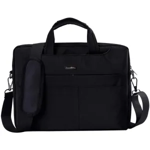 THE CLOWNFISH CoolBELL Water Resistant Nylon 15.6 Inches Laptop Messenger Bag (Black)