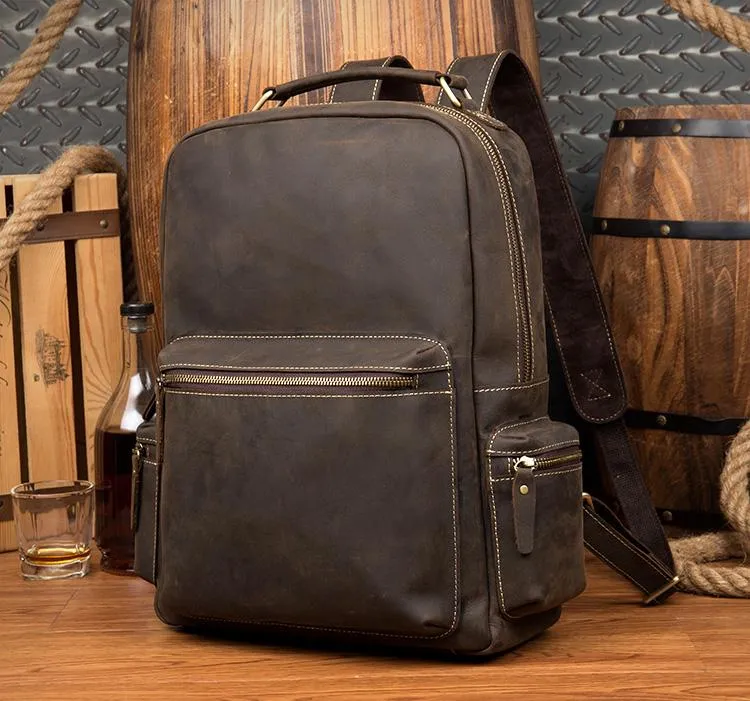 The Langley Backpack | Genuine Vintage Leather Backpack