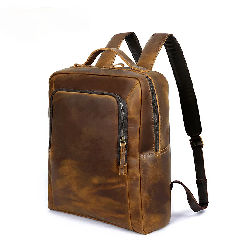 VIntage Leather Laptop Backpack P-8250