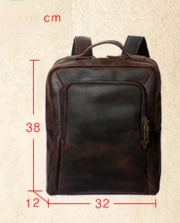 VIntage Leather Laptop Backpack P-8250