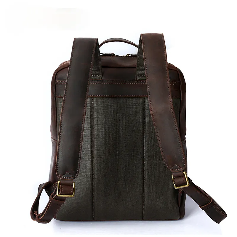 VIntage Leather Laptop Backpack P-8250